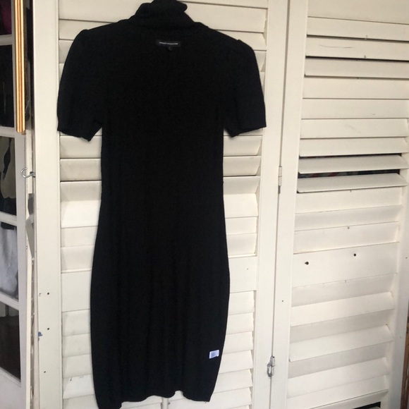 Black sweater dress with turtleneck. - Picture 2 of 4